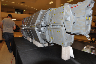 Illustration for article titled It Only Took $7,000 To Build This LEGO Halo Spaceship